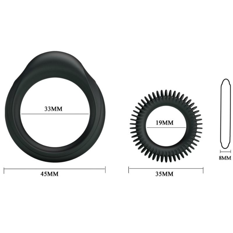 BAILE - KIT 2 ANNEAUX SILICONE ANNEAU VIRILIT? - Sensualia