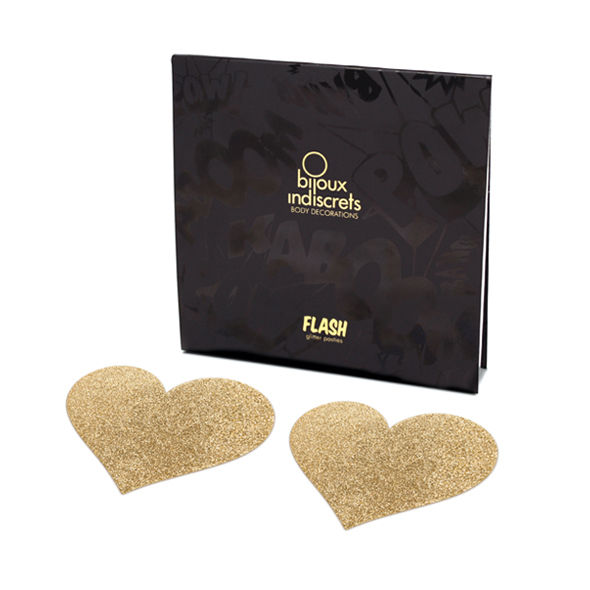 BIJOUX - INDISCRETS CACHE-METONS FLASH COEUR DOR? - Sensualia