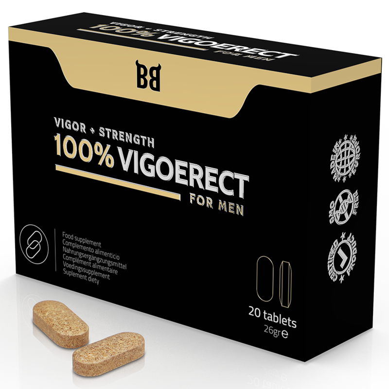 BLACK BULL - 100% VIGOERECT VIGEUR + FORCE POUR HOMME 20 COMPRIMES - Sensualia