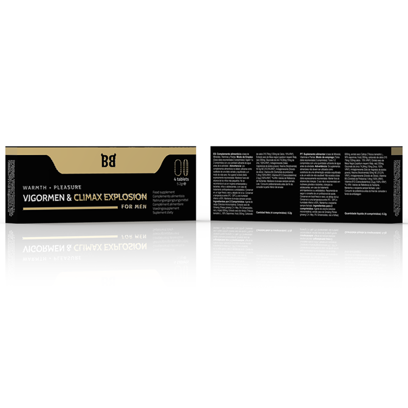 BLACK BULL - EXPLOSION VIGORMEN & CLIMAX PLUS GRAND PLAISIR POUR HOMMES 4 GÉLULES - Sensualia