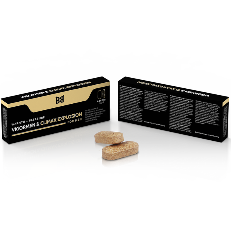 BLACK BULL - EXPLOSION VIGORMEN & CLIMAX PLUS GRAND PLAISIR POUR HOMMES 4 GÉLULES - Sensualia