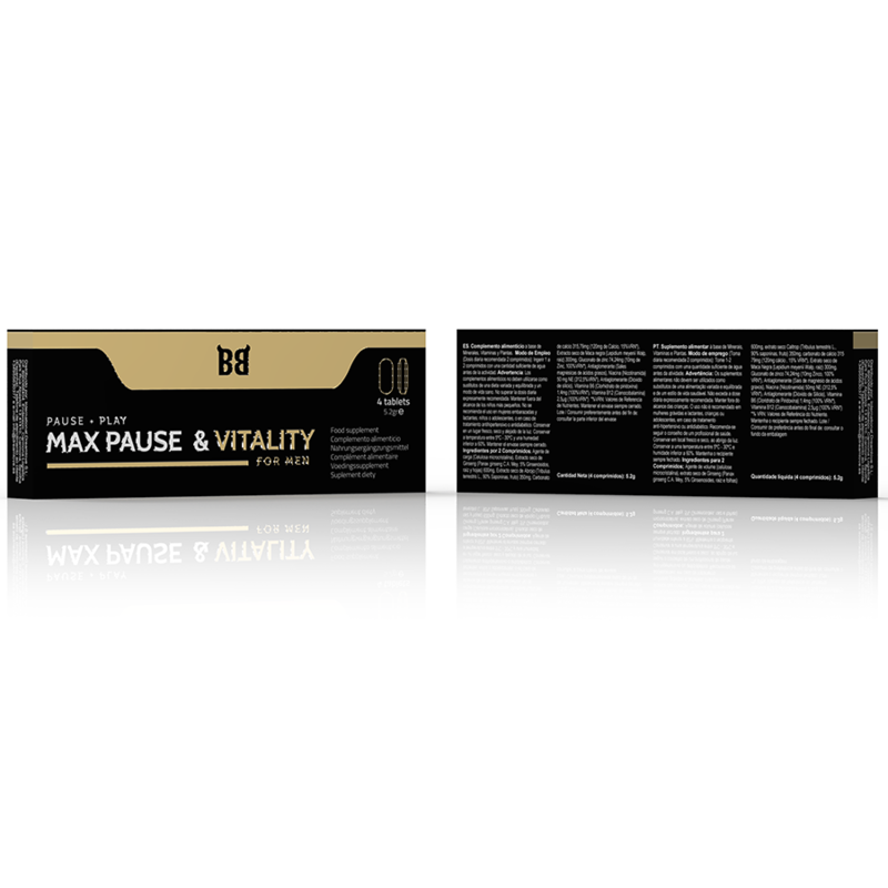 BLACK BULL - RETARDATEUR DE PAUSE ET DE VITALITÉ MAXIMALE POUR HOMMES 4 GÉLULES - Sensualia