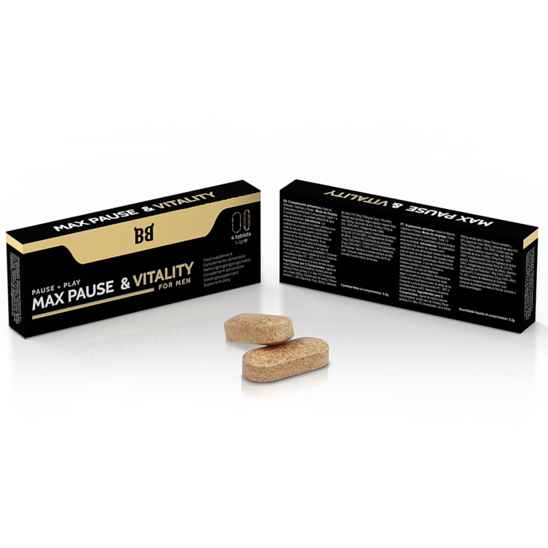 BLACK BULL - RETARDATEUR DE PAUSE ET DE VITALITÉ MAXIMALE POUR HOMMES 4 GÉLULES - Sensualia
