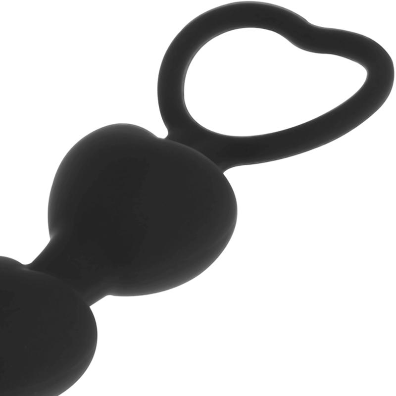 BLACK&SILVER - CHAÎNE DE COEURS ANAL MILA 18 CM - Sensualia