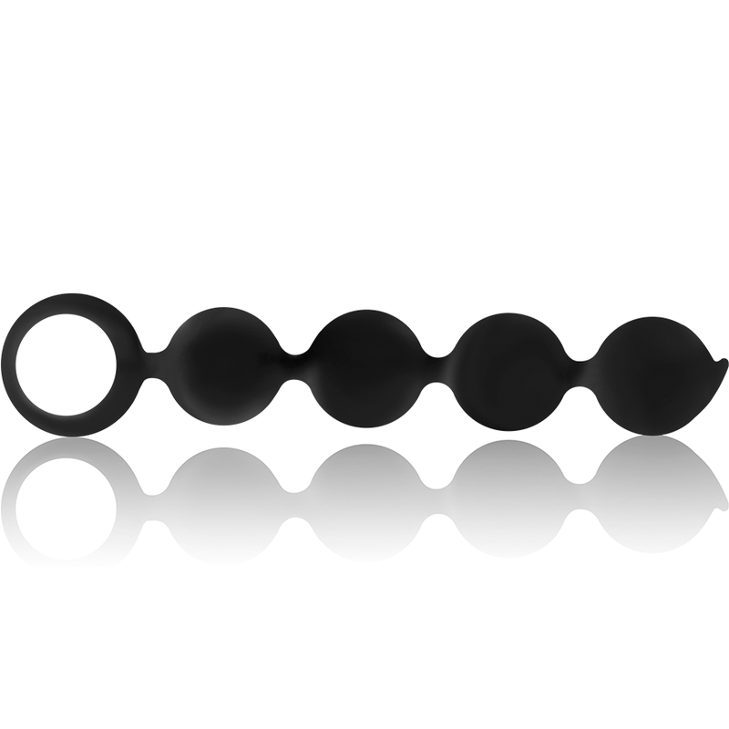 BLACK&SILVER - CHAPELET ANAL LENNON 4 SPHÈRES SILICONE 15 CM - Sensualia