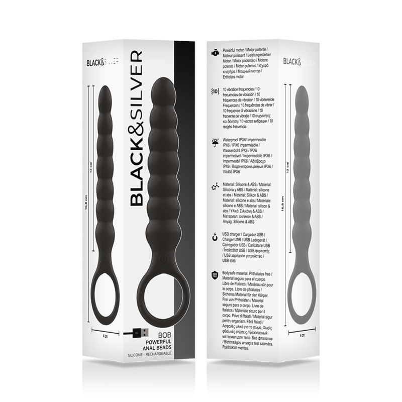 BLACK&SILVER - DILATATEUR ANAL PUISSANT EN SILICONE BOB - Sensualia