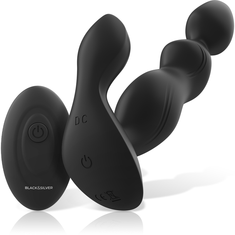 BLACK&SILVER - TÉLÉCOMMANDE EN SILICONE POUR PLUG ANAL CORA - Sensualia