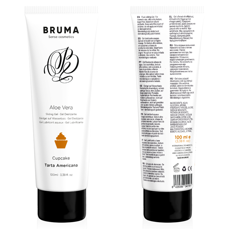 BRUMA - GEL GLISSANT À L''ALOE VERA SAVEUR CUPCAKE 100 ML - Sensualia