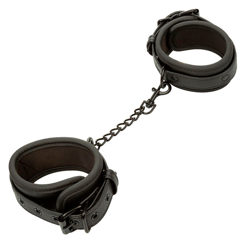 CALEXOTICS - NOCTURNAL CHEVILLES RÉGLABLES EN CUIR NOIR - Sensualia