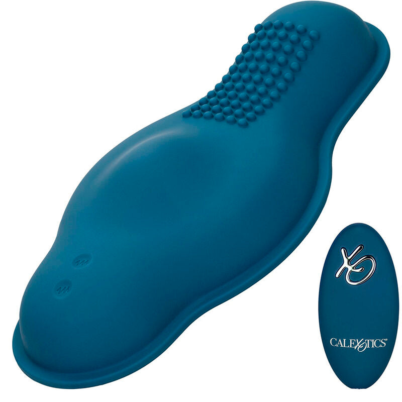 CALEXOTICS - RIDER MASSAGER DOUBLE MOTEUR TÉLÉCOMMANDE BLEU - Sensualia