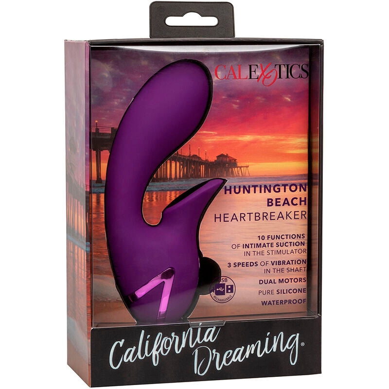 CALEXOTICS - STIMULATEUR ET SUCKER HUNTINGTON BEACH HEARTBREAKER VIOLET PAR CALIFORNIA DREAMING - Sensualia