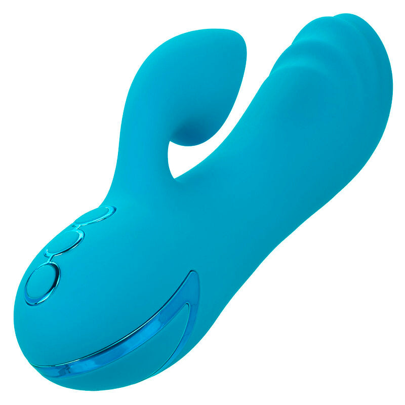 CALEXOTICS - SUNSET BEACH SEDUCER VIBRATEUR & STIMULATEUR 10 FONCTIONS BLEU - Sensualia