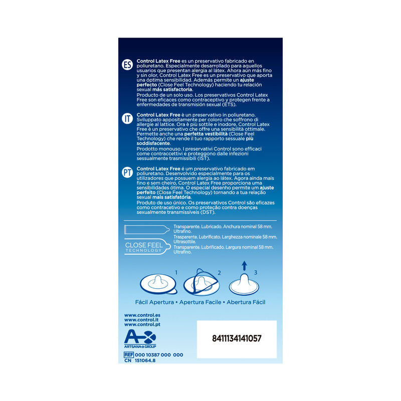 CONTROL - FREE SIN LATEX CONDOMS 5 UNITS - Sensualia