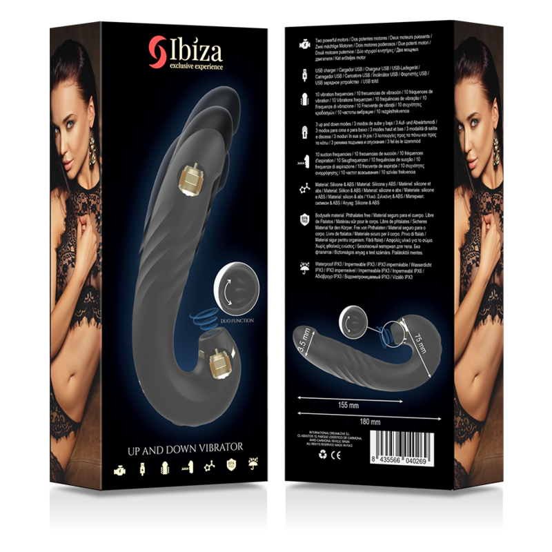 IBIZA - CLIP UP & DOWN + VIBRATEUR + VENTOUSE CLITORIS - Sensualia