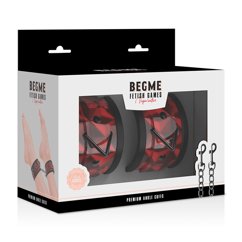 BEGME - CHEVILLES PREMIUM ÉDITION ROUGE AVEC DOUBLURE EN NÉOPRÈNE - Sensualia