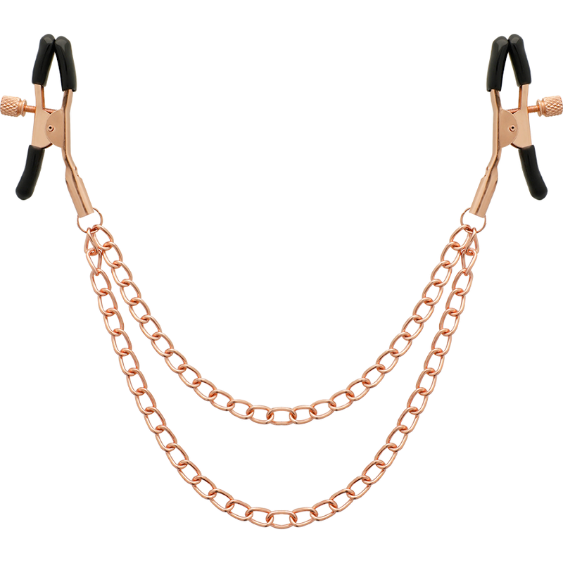 COQUETTE CHIC DESIRE - PINCES METELONS FANTAISIE EN MÉTAL AVEC CHAÎNE - Sensualia
