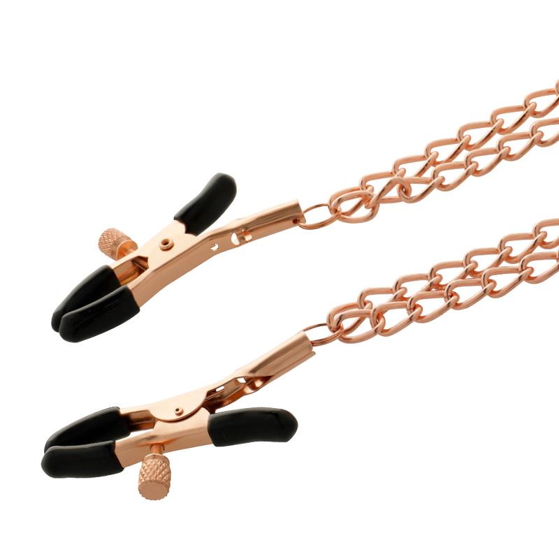 COQUETTE CHIC DESIRE - PINCES METELONS FANTAISIE EN MÉTAL AVEC CHAÎNE - Sensualia