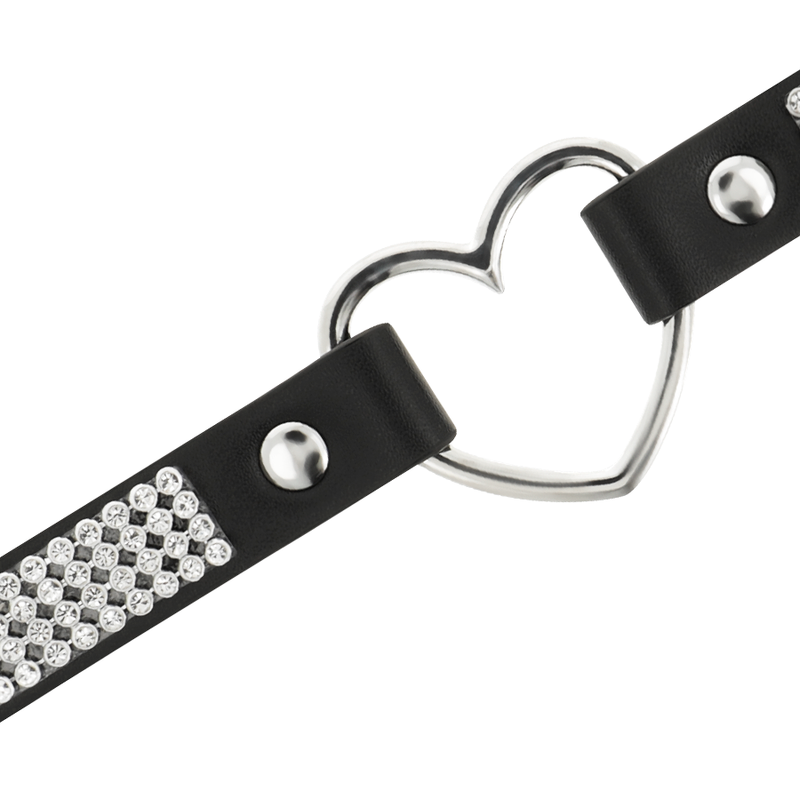 COQUETTE CHIC DESIRE - RAS DE COU EN CUIR VEGAN AVEC COEUR - Sensualia