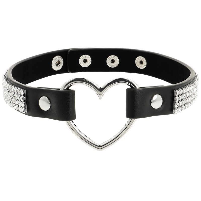 COQUETTE CHIC DESIRE - RAS DE COU EN CUIR VEGAN AVEC COEUR - Sensualia