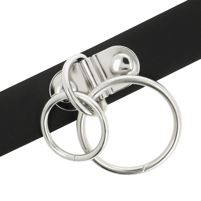 COQUETTE CHIC DESIRE - RAS DE COU DOUBLE ANNEAU EN CUIR VÉGAN - Sensualia