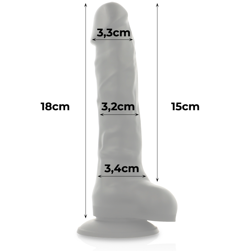 COCK MILLER - HARNAIS + SILICONE DENSITÉ ARTICULABLE COCKSIL NOIR 18 CM COCK MILLER