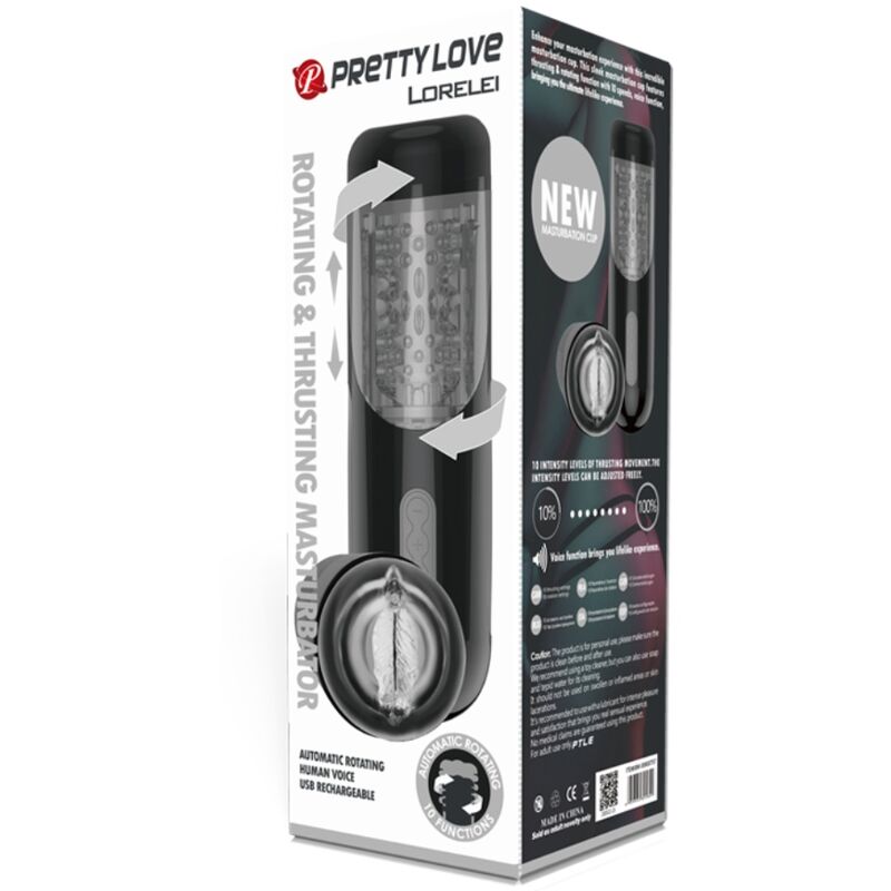 PRETTY LOVE - MASTURBATEUR RECHARGEABLE MULTIFONCTION LORELEI - Sensualia