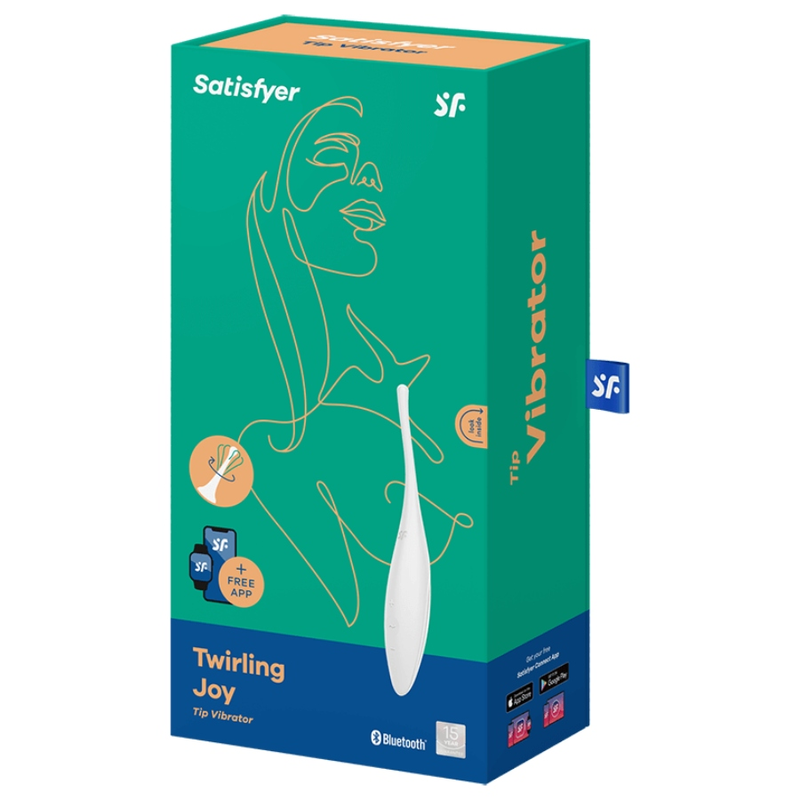 SATISFYER - VIBRATEUR POINTE DE CLIT TWIRLING JOY BLANC - Sensualia