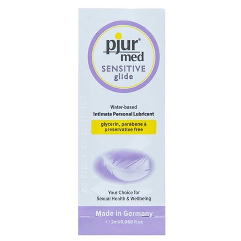 PJUR - MED LUBRIFIANT BASE EAU SENSITIVE GLIDE 2 ML - Sensualia