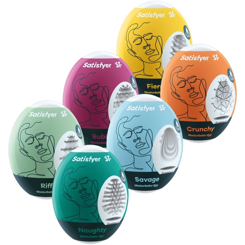 SATISFYER - OEUFS MASTURBATEURS ENSEMBLE DE 6 UNITÉS - Sensualia