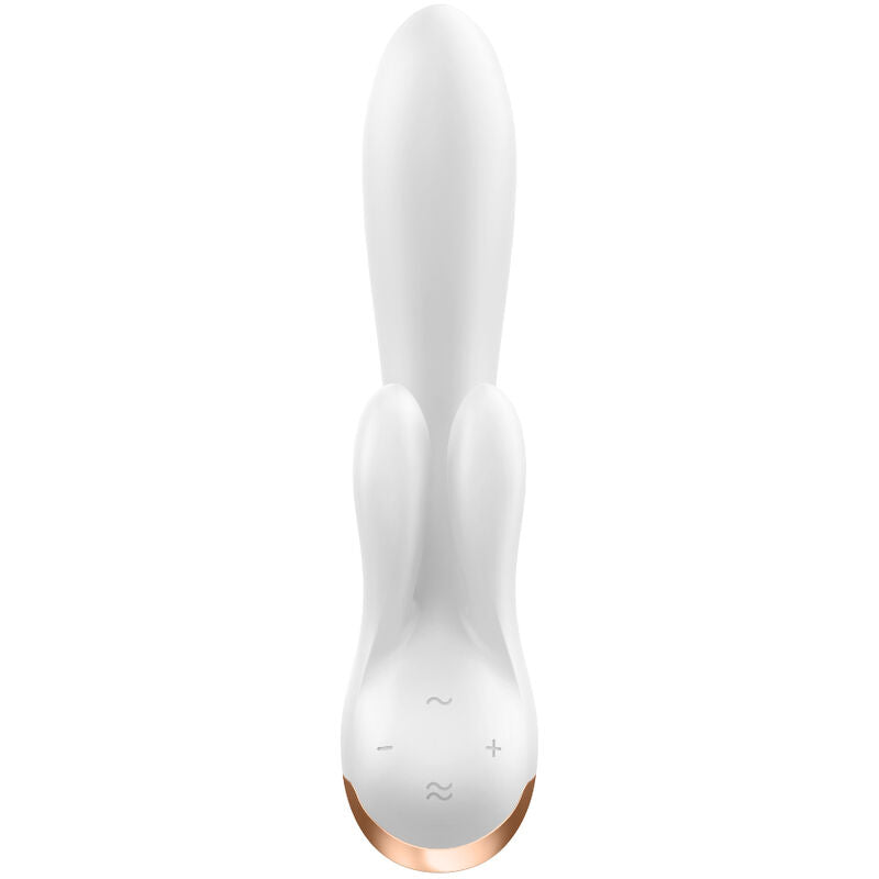 SATISFYER DOUBLE FLEX VIBRADOR APP - BLANCO - Sensualia