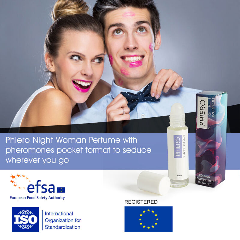 500 COSMETICS - PHIERO NIGHT WOMAN. PARFUM AUX PHÉROMONES EN FORMAT ROLL-ON POUR FEMME - Sensualia