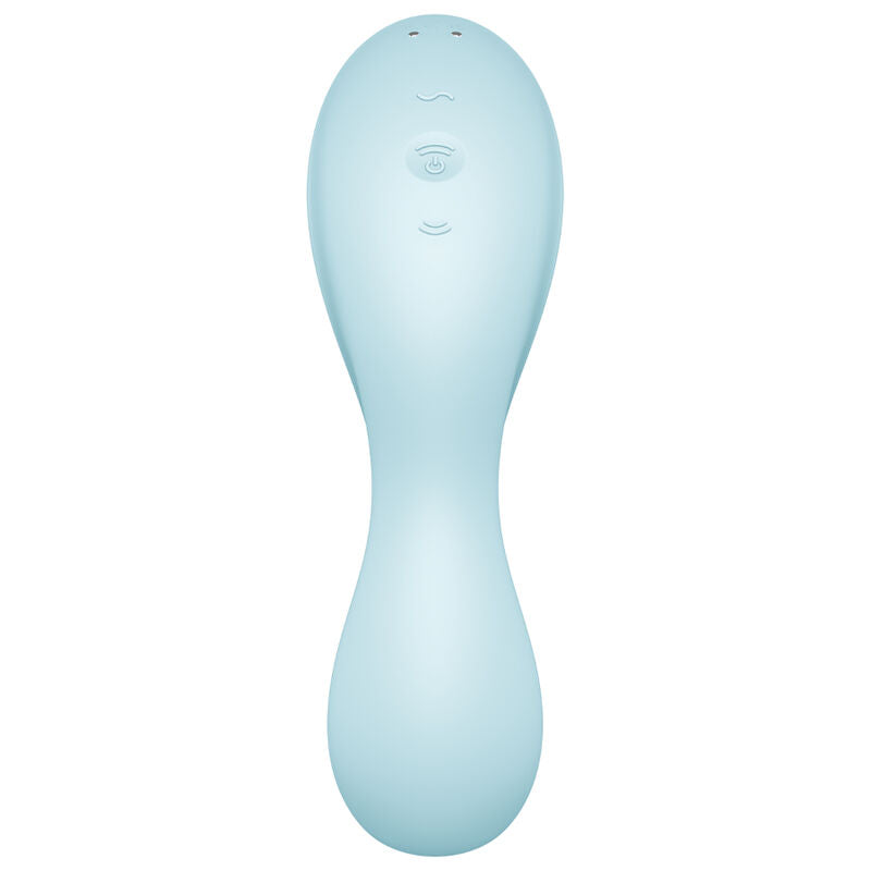 SATISFYER CURVY TRINITY 5 ESTIMULADOR Y VIBRADOR APP - AZUL - Sensualia