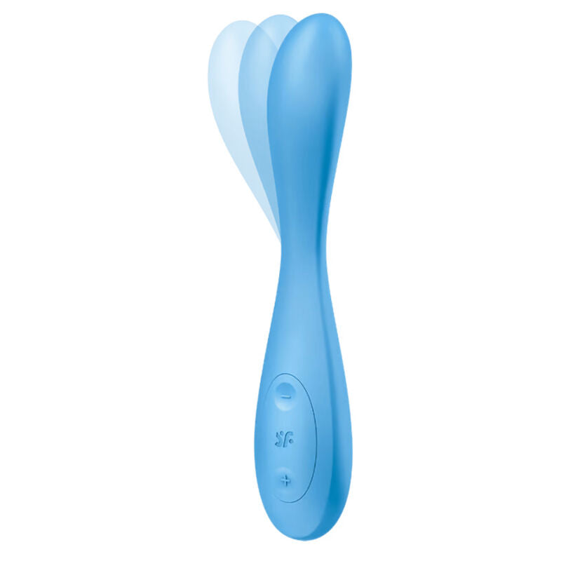 SATISFYER - APPLICATION MULTI VIBRATEUR G-SPOT FLEX 4+ BLEU - Sensualia