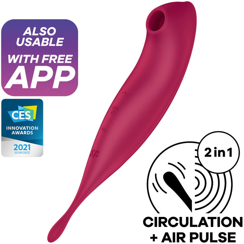SATISFYER - TWIRLING PRO+ ESTIMULADOR Y VIBRADOR APP VERDE - Sensualia