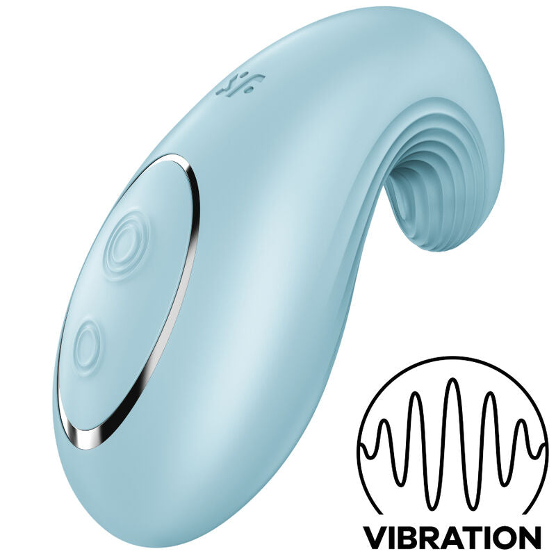 SATISFYER - DIPPING DELIGHT VIBRADOR LAY-ON AZUL - Sensualia