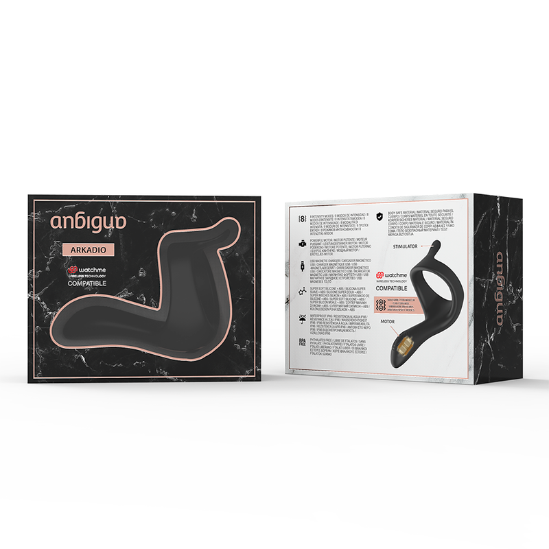 ANBIGUO - STIMULATEUR DE GLANDE ARKADIO ET DE PÉRINÉE COMPATIBLE AVEC LA TECHNOLOGIE SANS FIL WATCHME - Sensualia