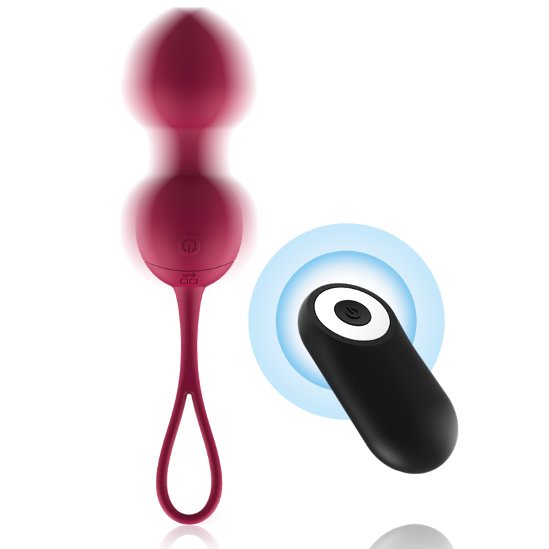 CICI BEAUTY - PREMIUM SILICONE 3 PERLES DE KEGEL VIBRANTES TÉLÉCOMMANDE - Sensualia
