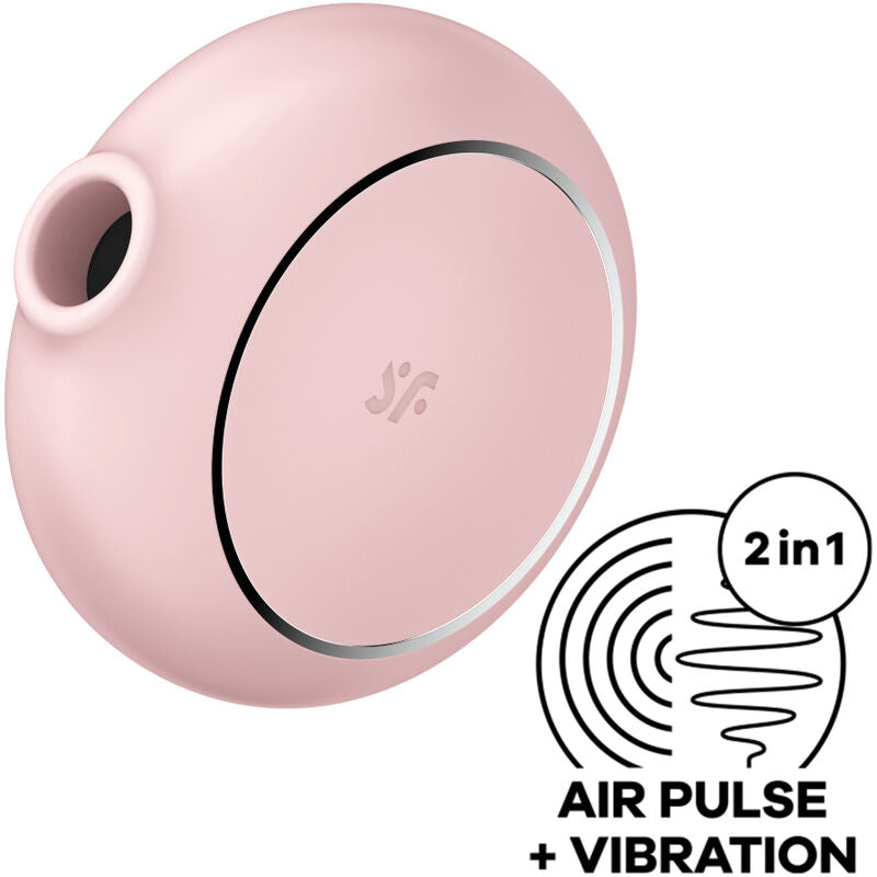 SATISFYER - STIMULATEUR ET VIBRATEUR DOUBLE AIR PULSE PRO TO GO 3 NOIR - Sensualia