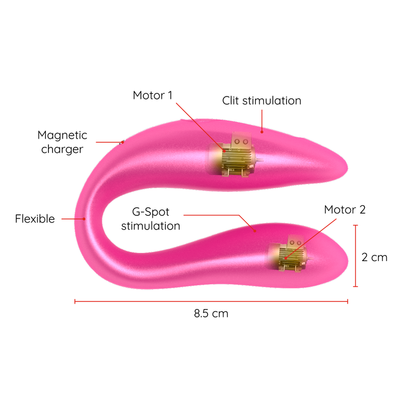 ONINDER - LISBOA G-SPOT & CLITORAL STIMULATEUR NOIR - APPLICATION GRATUITE - Sensualia
