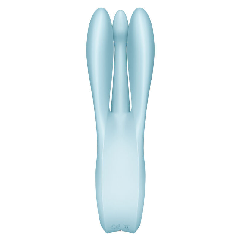 SATISFYER - VIBRATEUR THREESOME 1 BLEU - Sensualia