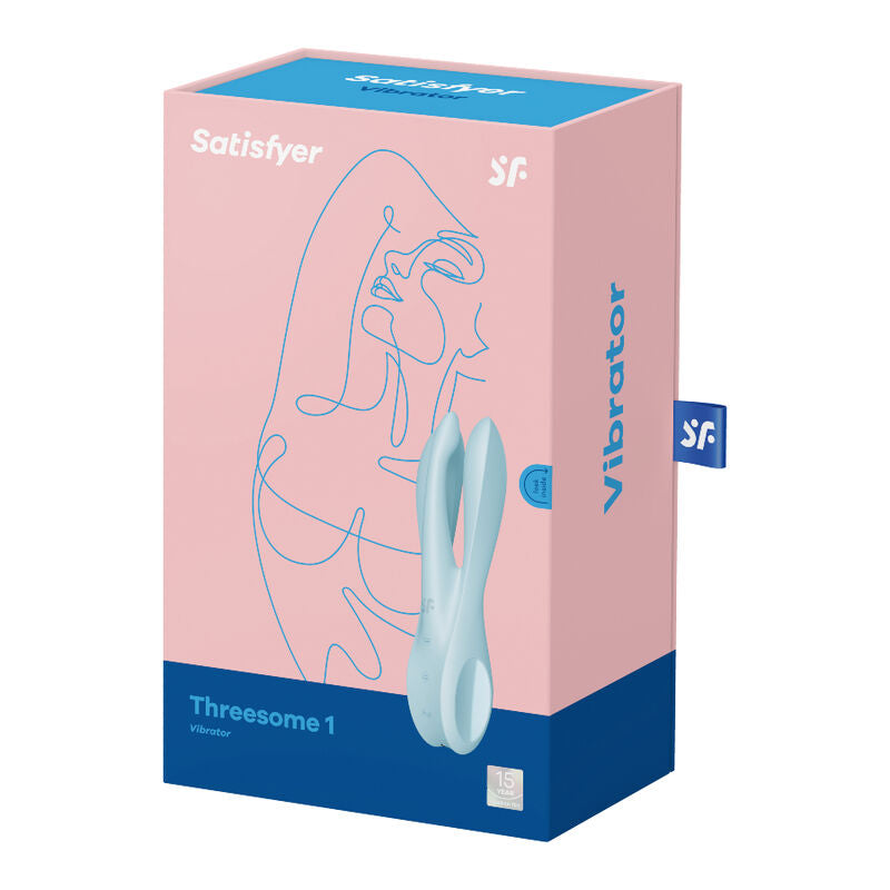 SATISFYER - VIBRATEUR THREESOME 1 BLEU - Sensualia