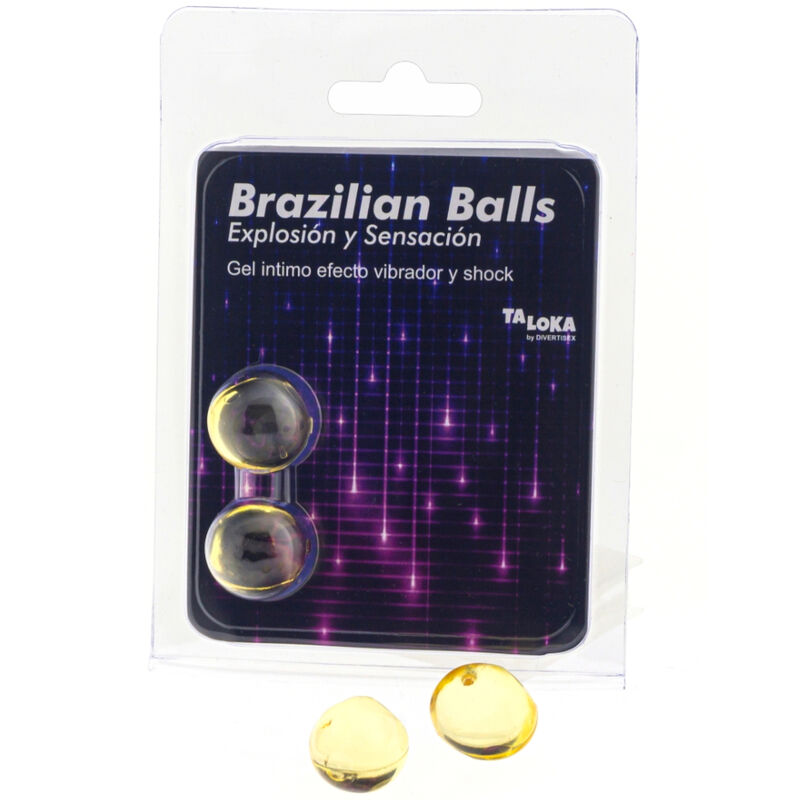 TALOKA - 2 BALLES BRÉSILIENNES VIBRANT & EFFET DE CHOC GEL EXCITANT - Sensualia