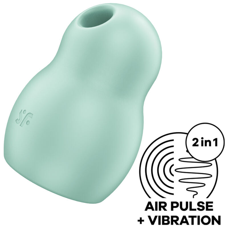 SATISFYER - STIMULATEUR ET VIBRATEUR DOUBLE AIR PULSE PRO TO GO 1 ROUGE - Sensualia