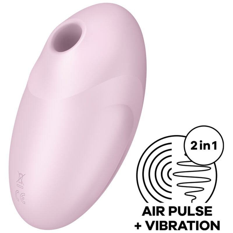 SATISFYER - VULVA LOVER 3 ESTIMULADOR Y VIBRADOR NEGRO - Sensualia