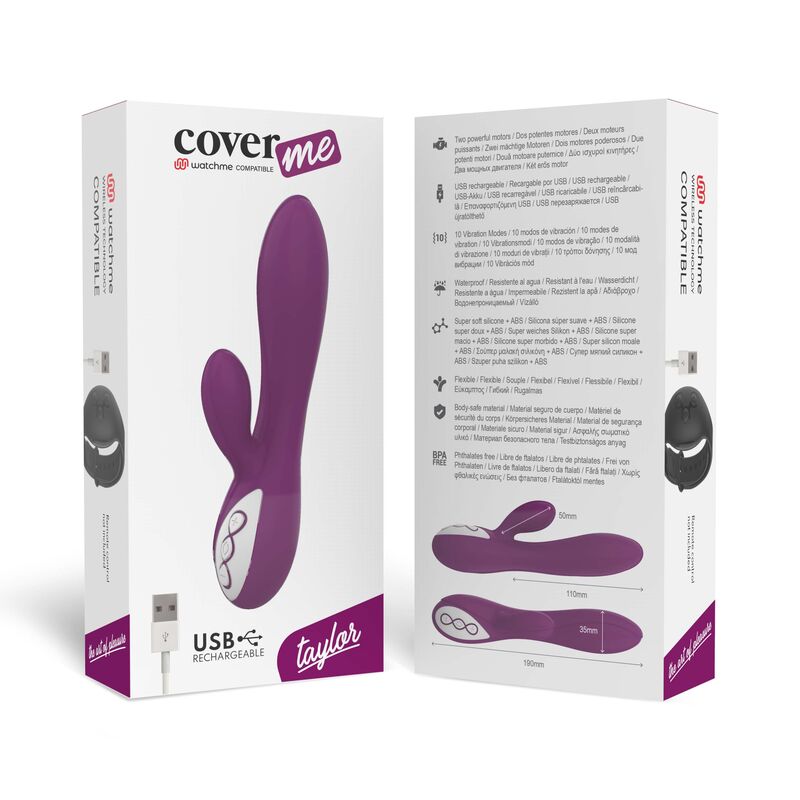 COVERME - VIBRATEUR TAYLOR COMPATIBLE AVEC LA TECHNOLOGIE SANS FIL WATCHME - Sensualia