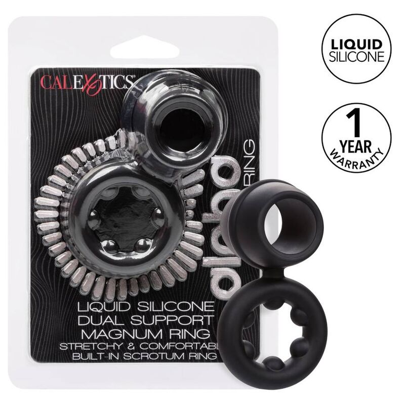 CALEXOTICS - BAGUE ALPHA DUAL MAGNUM NOIR - Sensualia