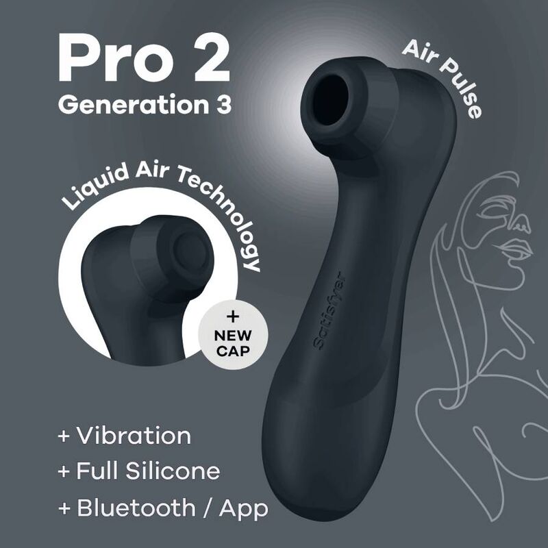 SATISFYER PRO 2 GENERACIÓN 3 - NEGRO BLUETOOTH & APP - Sensualia