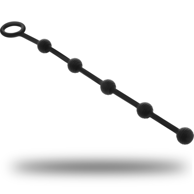 BLACK&SILVER - CHAPELET ANAL KORG SILICONE INITIATION 21 CM - Sensualia