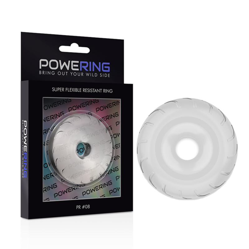 POWERING - ANNEAU PÉNIS SUPER FLEXIBLE ET RÉSISTANT 5CM PR08 CLAIR - Sensualia
