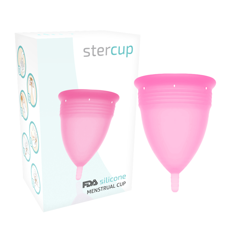 STERCUP - COUPE MENSTRUELLE EN SILICONE FDA ROSE - TAILLE L - Sensualia